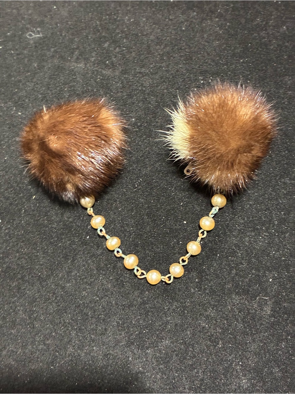 Vintage Mid Century Mink Sweater Clip